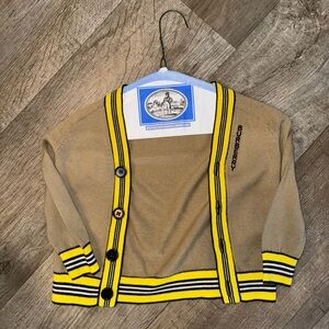 Burberry Yellow and Black Striped Knit